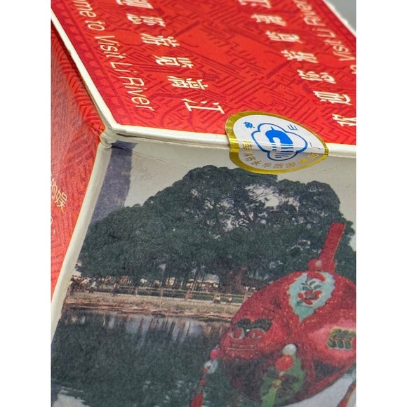 Vtg Asian Silk Ball Hanging Red Tassels Original Box Chinese Throwing Ornament - Picture 8 of 8